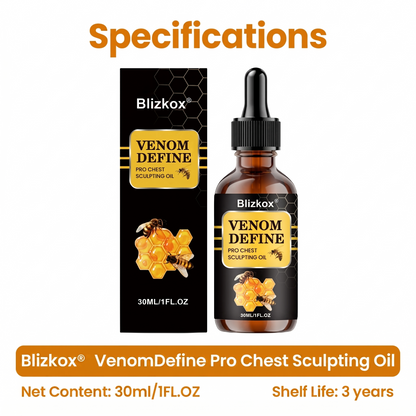 🔥 MEN’S CHEST-CONTOUR UPGRADE💪 Blizkox® VenomDefine Pro Chest Sculpting Oil 🐝 Daily Bee Poison Support for a Firmer-Looking, More Defined Chest