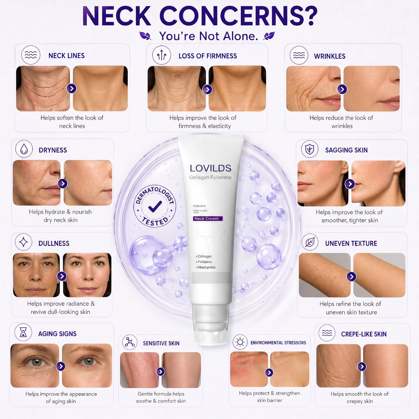 🔥Limited-time 50% sale🔥Sculpting Collagen Neck Cream with 5 Massage Rollers