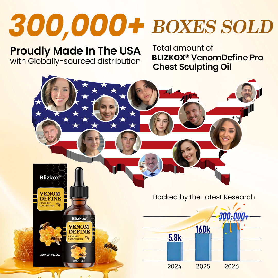 🔥 MEN’S CHEST-CONTOUR UPGRADE💪 Blizkox® VenomDefine Pro Chest Sculpting Oil 🐝 Daily Bee Poison Support for a Firmer-Looking, More Defined Chest