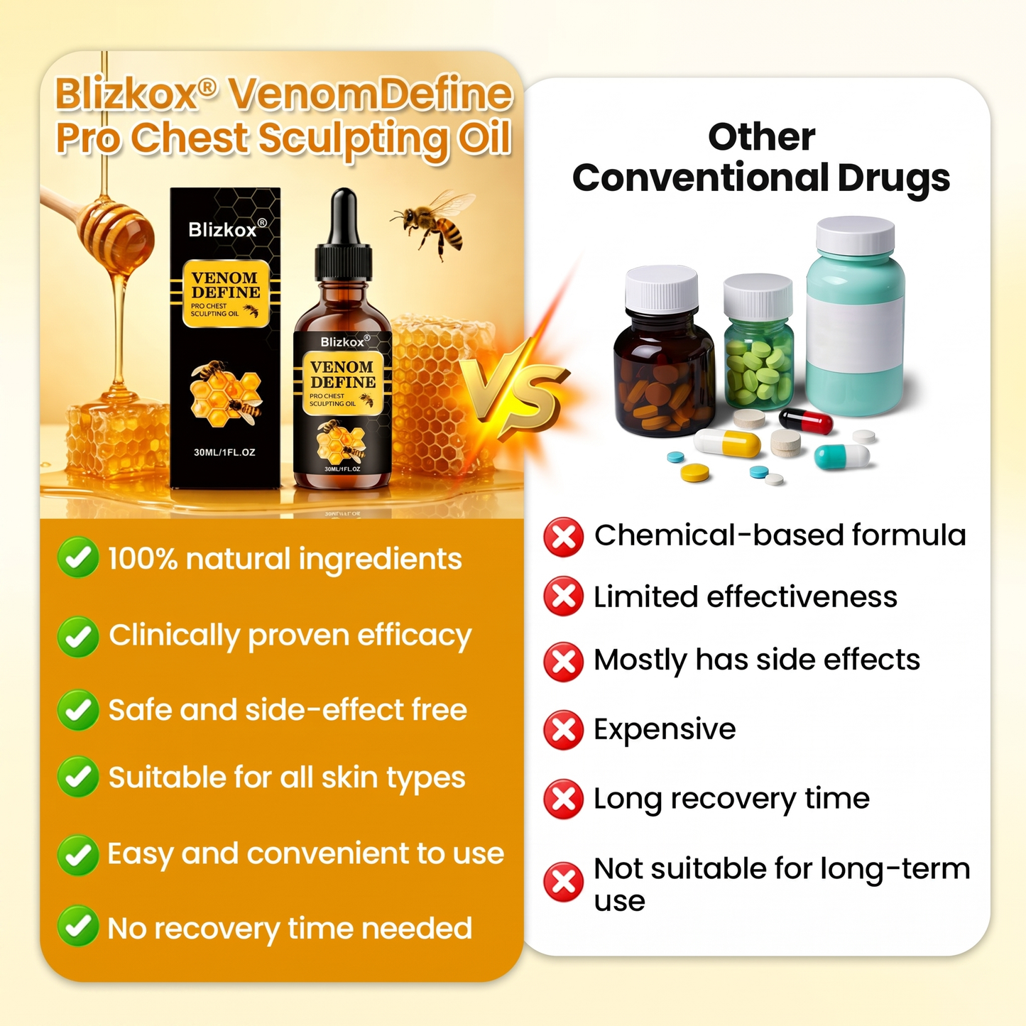 🔥 MEN’S CHEST-CONTOUR UPGRADE💪 Blizkox® VenomDefine Pro Chest Sculpting Oil 🐝 Daily Bee Poison Support for a Firmer-Looking, More Defined Chest